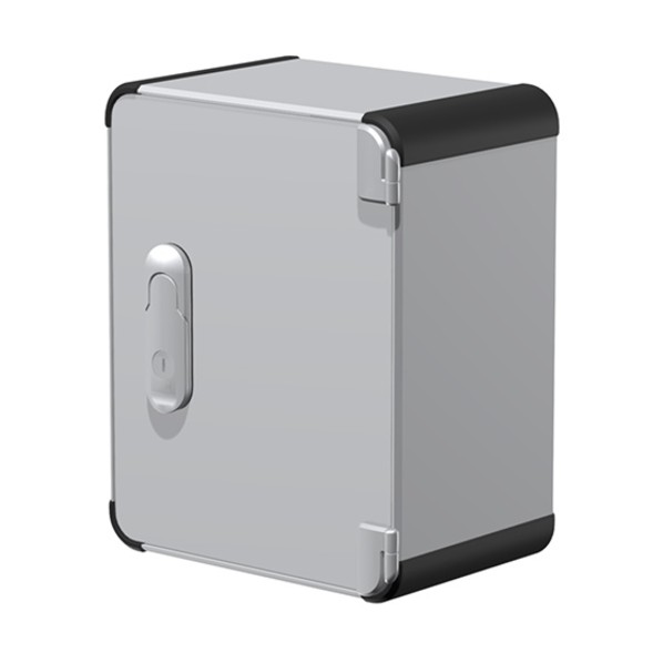 開閉式軽銀取り締まるボックス席 しろがね色/黒いこと AUH133-20-25KSB 1台