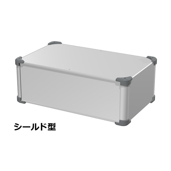 ※法人専用品※タカチ電機工業 コーナーガード付EMCシールドケース シルバー/グレー AUGE177-50-30-SG 1台｜DIY FACTORY ONLINE SHOP