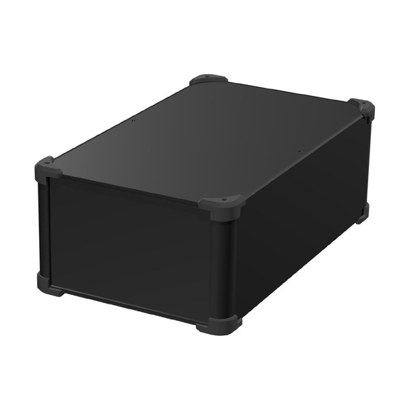 ※法人専用品※タカチ電機工業 コーナーガード付アルミケース ブラック/ブラック AUG177-30-50-BB 1台｜DIY FACTORY ONLINE SHOP