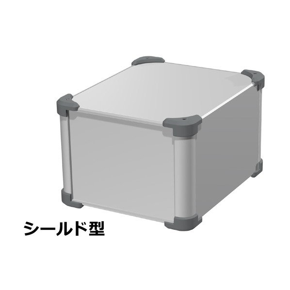 ※法人専用品※タカチ電機工業 コーナーガード付EMCシールドケース シルバー/グレー AUGE177-25-30-SG 1台｜DIY FACTORY ONLINE SHOP