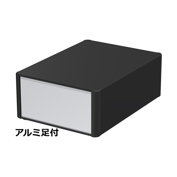 アルミサッシケース カバー・側板・コーナー：ブラック/パネル：シルバー AU177-36-50AH-BS 1台