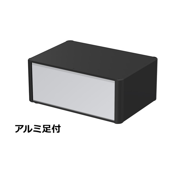 ※法人専用品※タカチ電機工業 アルミサッシケース カバー・側板・コーナー:ブラック/パネル:シルバー AU177-43-30AH-BS 1台|DIY FACTORY ONLINE SHOP