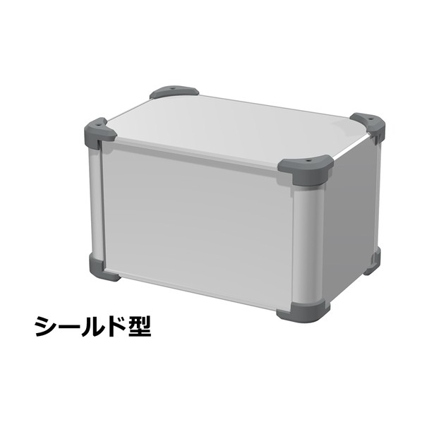 ※法人専用品※タカチ電機工業 コーナーガード付EMCシールドケース シルバー/グレー AUGE177-30-20-SG 1台｜DIY FACTORY ONLINE SHOP