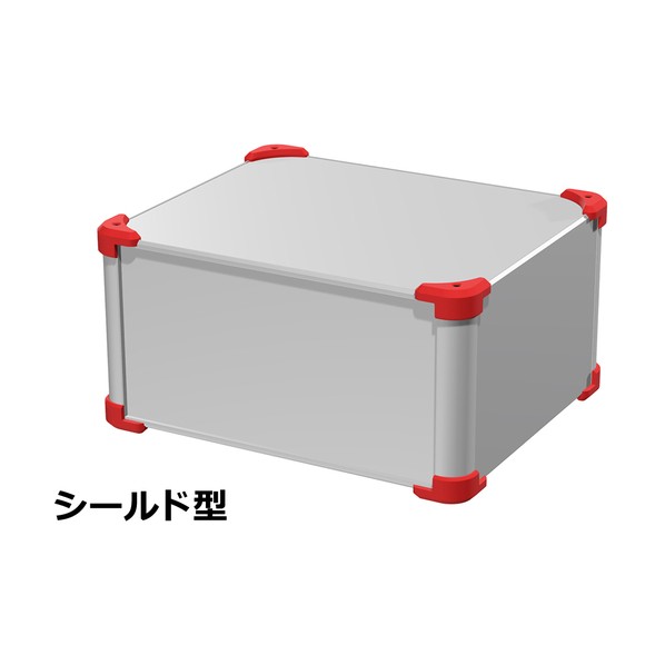 コーナーガード付EMCシールドケース シルバー/レッド AUGE177-36-30-SR 1台 23,023円