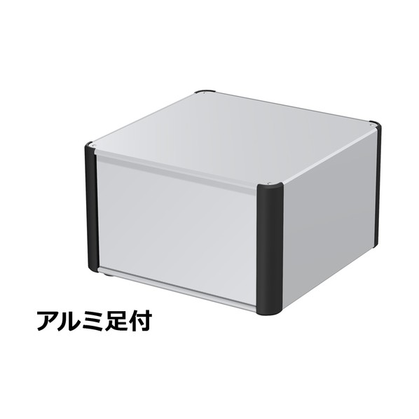 ※法人専用品※タカチ電機工業 アルミサッシケース カバー・パネル・側板:シルバー/コーナー:ブラック AU177-30-30AP-SB 1台｜DIY FACTORY ONLINE SHOP