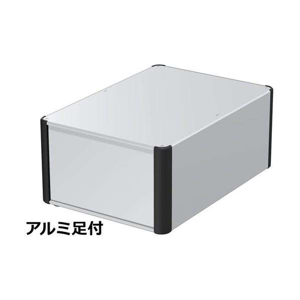 ※法人専用品※タカチ電機工業 アルミサッシケース カバー・パネル・側板:シルバー/コーナー:ブラック AU177-30-43AH-SB 1台｜DIY FACTORY ONLINE SHOP 19,995円