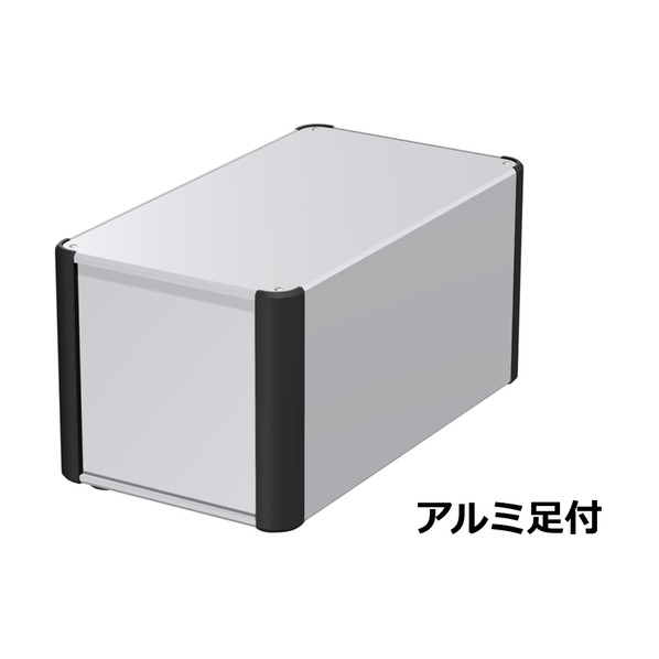 ※法人専用品※タカチ電機工業 アルミサッシケース カバー・パネル・側板:シルバー/コーナー:ブラック AU177-20-36AP-SB 1台｜DIY FACTORY ONLINE SHOP