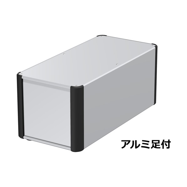 ※法人専用品※タカチ電機工業 アルミサッシケース カバー・パネル・側板:シルバー/コーナー:ブラック AU177-20-43AP-SB 1台|DIY FACTORY ONLINE SHOP