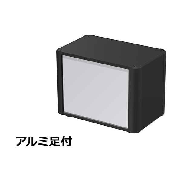 ※法人専用品※タカチ電機工業 アルミサッシケース カバー・側板・コーナー:ブラック/パネル:シルバー AU177-25-16AP-BS 1台|DIY FACTORY ONLINE SHOP
