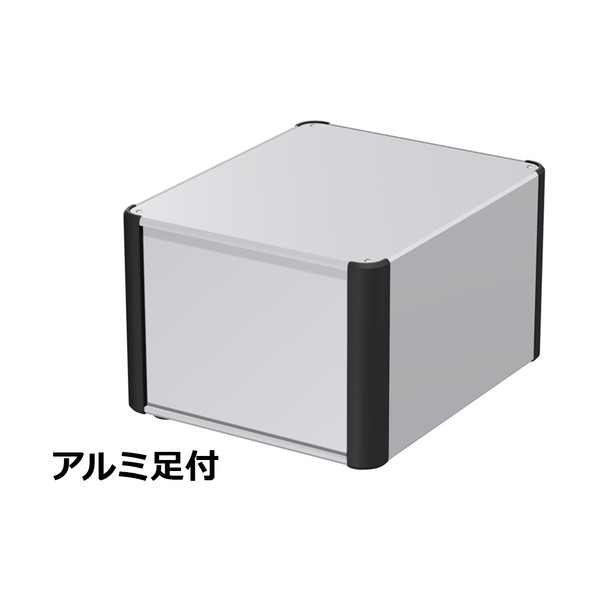 ※法人専用品※タカチ電機工業 アルミサッシケース カバー・パネル・側板:シルバー/コーナー:ブラック AU177-25-30AP-SB 1台｜DIY FACTORY ONLINE SHOP