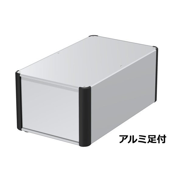 ※法人専用品※タカチ電機工業 アルミサッシケース カバー・パネル・側板:シルバー/コーナー:ブラック AU177-25-43AH-SB 1台｜DIY FACTORY ONLINE SHOP