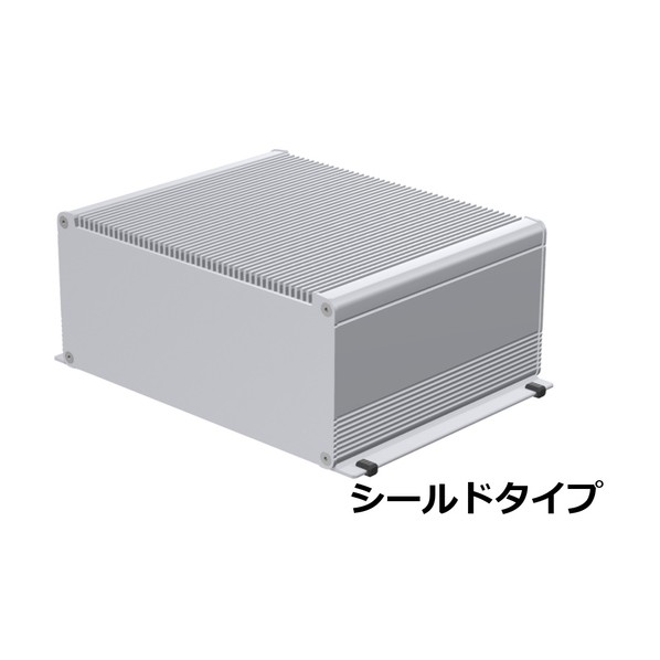 ※法人専用品※タカチ電機工業 フランジ足付ヒートシンクアルミケース EMCシールドタイプ メタリックシルバー EXHFE29-13-23SS 1点｜DIY FACTORY ONLINE SHOP