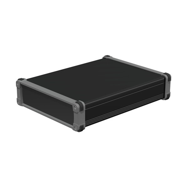 ※法人専用品※タカチ電機工業 コーナーガード付アルミケースアルミパネルタイプ ブラック/グレー EXP30-9-40BG 1点｜DIY FACTORY ONLINE SHOP