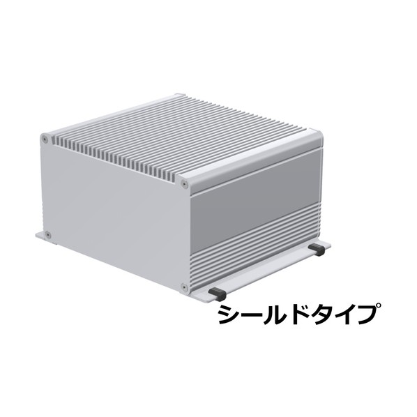 タカチ電機産業 フランジ足付ヒートシンクアルミケース EMC遮蔽物手合い メタリックシルバー EXHFE19-11-18SS 1点