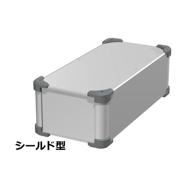 ※法人専用品※タカチ電機工業 コーナーガード付EMCシールドケース シルバー / グレー AUGE133-20-43-SG 0｜DIY FACTORY ONLINE SHOP