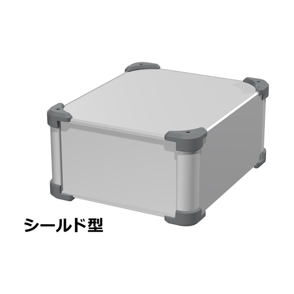 タカチ電機工業 コーナーガード付EMCシールドケース シルバー / グレー AUGE133-25-30-SG 0