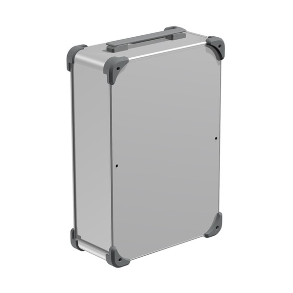 タカチ電機産業 隅っこかばい立て付キャリングケース しろがね色 / 薄墨色 / 薄墨色 AUGH133-43-30-SGG 1点
