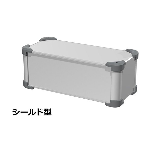タカチ電機工業 コーナーガード付EMCシールドケース シルバー / グレー AUGE133-36-16-SG 0