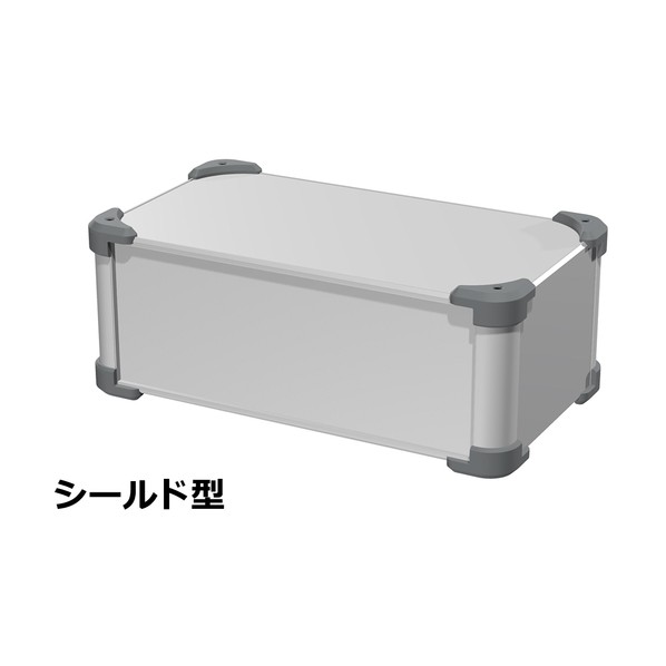 タカチ電機工業 コーナーガード付EMCシールドケース シルバー / グレー AUGE133-36-20-SG 0