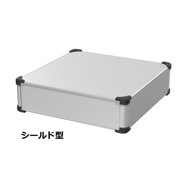 ※法人専用品※タカチ電機工業 コーナーガード付EMCシールドケース シルバー / ブラック AUGE133-50-50-SB 0|DIY FACTORY ONLINE SHOP