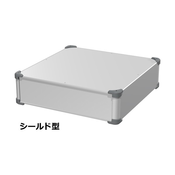 タカチ電機工業 コーナーガード付EMCシールドケース シルバー / グレー AUGE133-50-50-SG 0