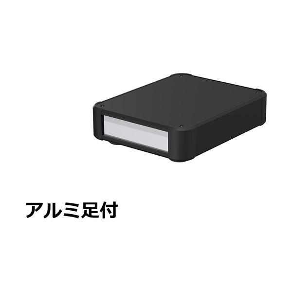 タカチ電機産業 アルミサッシケース 押しかぶせる･側板･端っこ 黒いこと/ダイアログボックス しろがね色 金44-16-20AH-BS 0