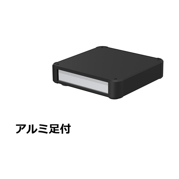 ※法人専用品※タカチ電機工業 アルミサッシケース カバー･側板･コーナー ブラック/パネル シルバー AU44-20-20AP-BS 0｜DIY FACTORY ONLINE SHOP