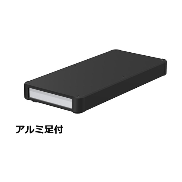 ※法人専用品※タカチ電機工業 アルミサッシケース カバー・側板・コーナー ブラック/パネル シルバー AU44-20-43AP-BS 0|DIY FACTORY ONLINE SHOP
