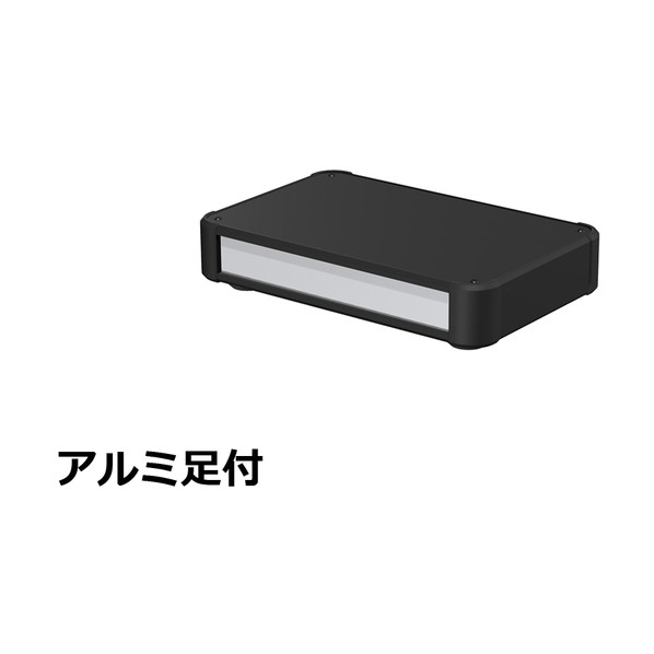 タカチ電機産業 アルミサッシケース 覆いかぶせる･側板･端っこ 黒いこと/ダイアログボックス しろがね色 金44-25-16AP-BS 0
