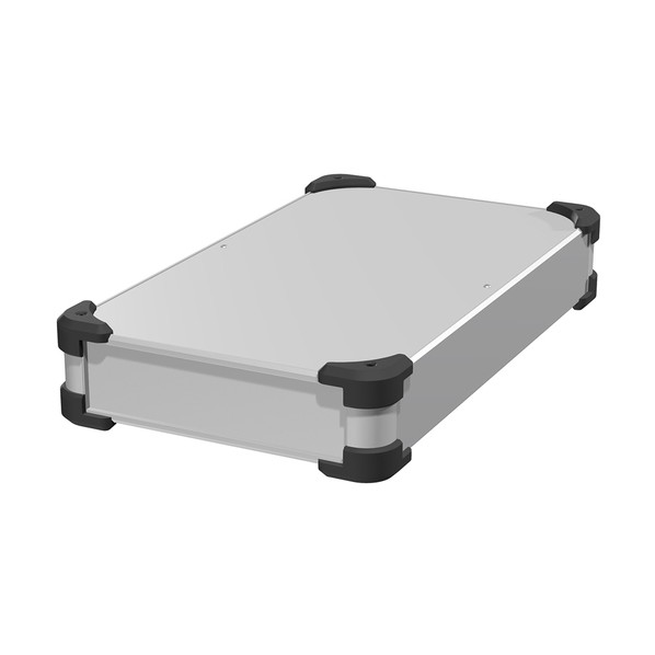 ※法人専用品※タカチ電機工業 コーナーガード付アルミケース シルバー/ブラック AUG66-25-43-SB 0｜DIY FACTORY ONLINE SHOP