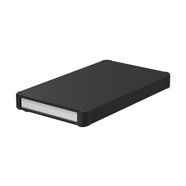 ※法人専用品※タカチ電機工業 アルミサッシケース カバー・側板・コーナー ブラック/パネル シルバー AU44-25-43RP-BS 0|DIY FACTORY ONLINE SHOP