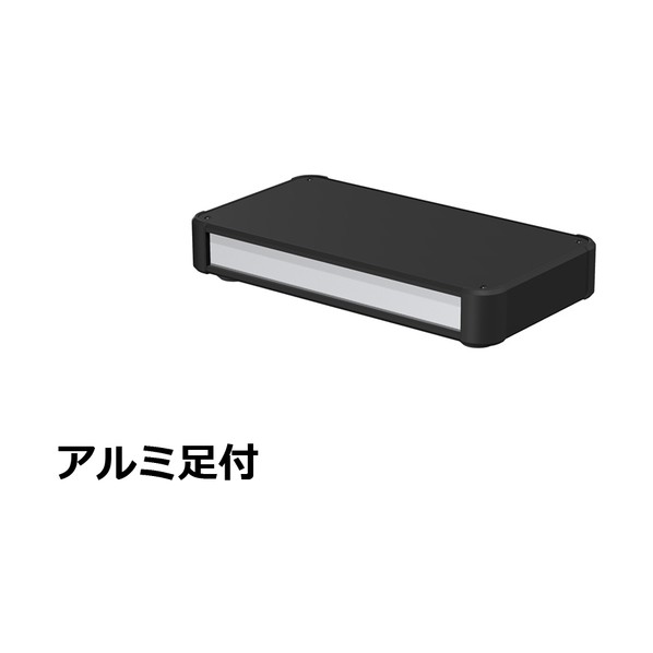 ※法人専用品※タカチ電機工業 アルミサッシケース カバー・側板・コーナー ブラック/パネル シルバー AU44-30-16AH-BS 0|DIY FACTORY ONLINE SHOP
