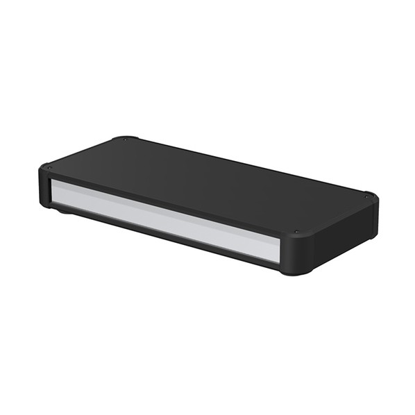 ※法人専用品※タカチ電機工業 アルミサッシケース カバー・側板・コーナー ブラック/パネル シルバー AU44-36-16RP-BS 0|DIY FACTORY ONLINE SHOP