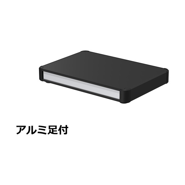 ※法人専用品※タカチ電機工業 アルミサッシケース カバー・側板・コーナー ブラック/パネル シルバー AU44-36-25AP-BS 0|DIY FACTORY ONLINE SHOP