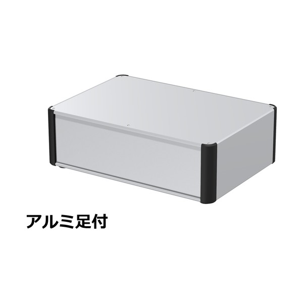 タカチ電機工業 アルミサッシケース カバー・パネル・側板 シルバー/コーナー ブラック AU133-43-30AP-SB 0