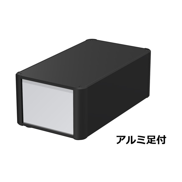 ※法人専用品※タカチ電機工業 アルミサッシケース カバー・側板・コーナー ブラック/パネル シルバー AU133-20-36AP-BS 0｜DIY FACTORY ONLINE SHOP
