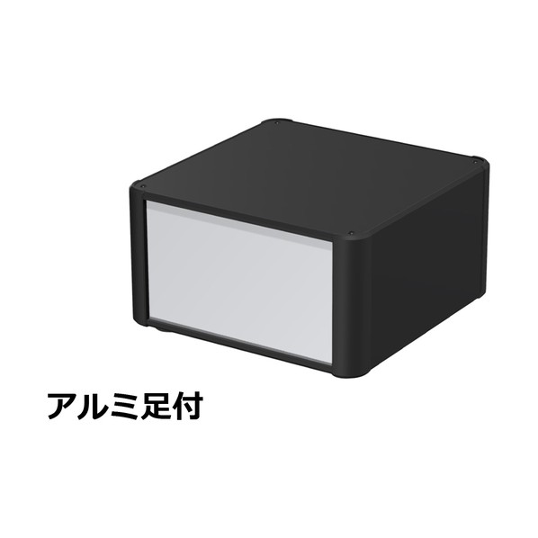 タカチ電機工業 アルミサッシケース カバー・側板・コーナー ブラック/パネル シルバー AU133-25-25AP-BS 0