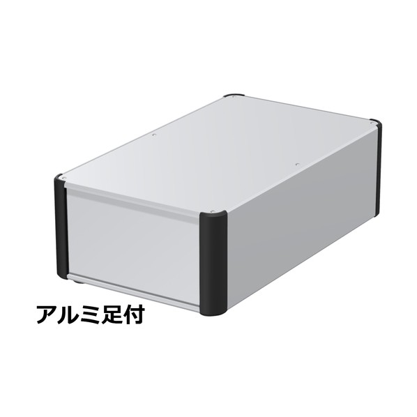タカチ電機産業 アルミサッシケース 取りまかなう・ダイアログボックス・側板 しろがね色/隅っこ 黒いこと 金133-25-43AP-SB 0