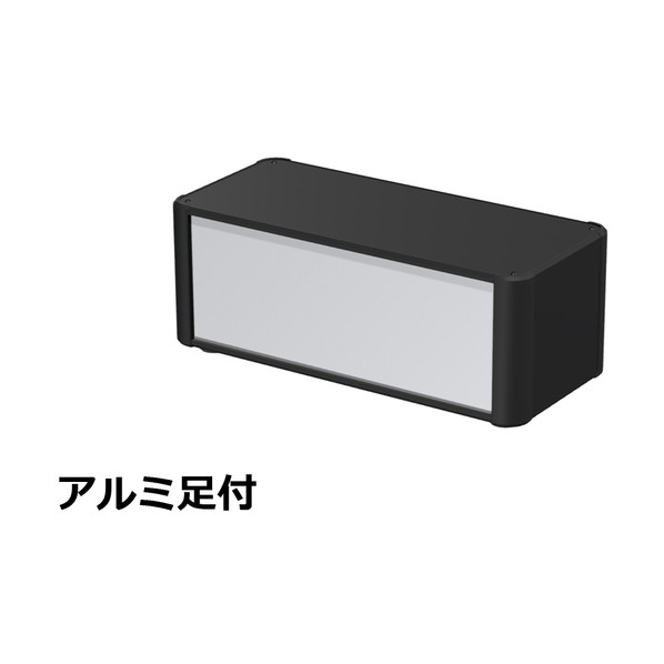 タカチ電機工業 アルミサッシケース カバー･側板･コーナー ブラック/パネル シルバー AU133-36-16AH-BS 0
