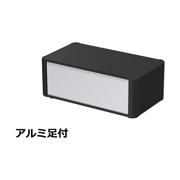タカチ電機工業 アルミサッシケース カバー・側板・コーナー ブラック/パネル シルバー AU133-36-20AH-BS 0