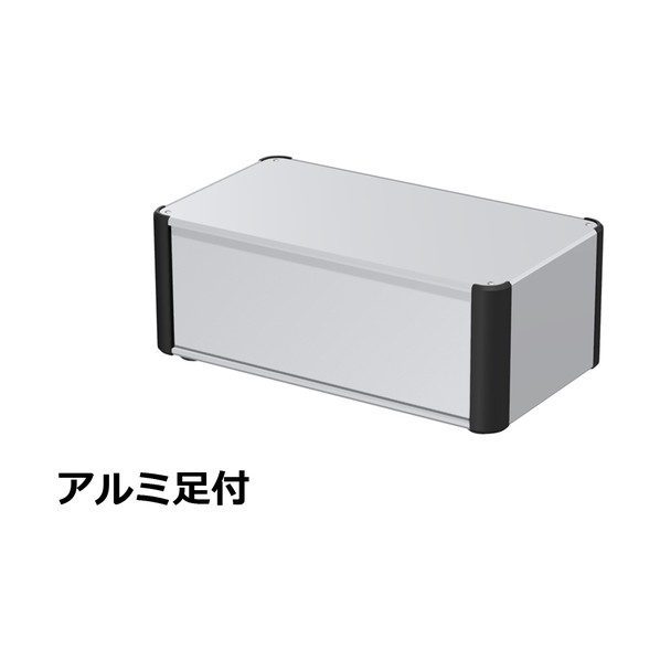 タカチ電機工業 アルミサッシケース カバー・パネル・側板 シルバー/コーナー ブラック AU133-36-20AH-SB 0
