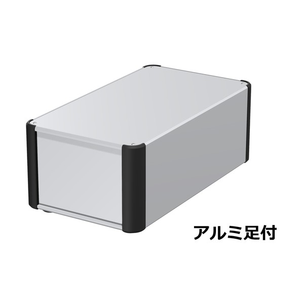 タカチ電機工業 アルミサッシケース カバー・パネル・側板 シルバー/コーナー ブラック AU133-20-36AH-SB 0