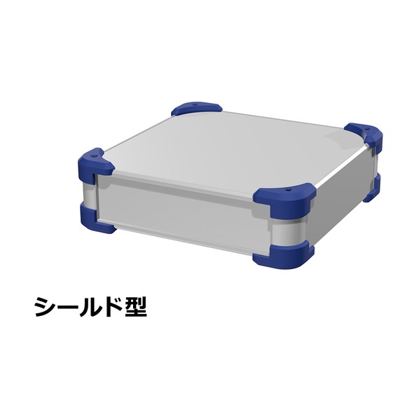 ※法人専用品※タカチ電機工業 タカチ コーナーガード付EMCシールドケース AUGE66-25-25-SN 1点｜DIY FACTORY ONLINE SHOP