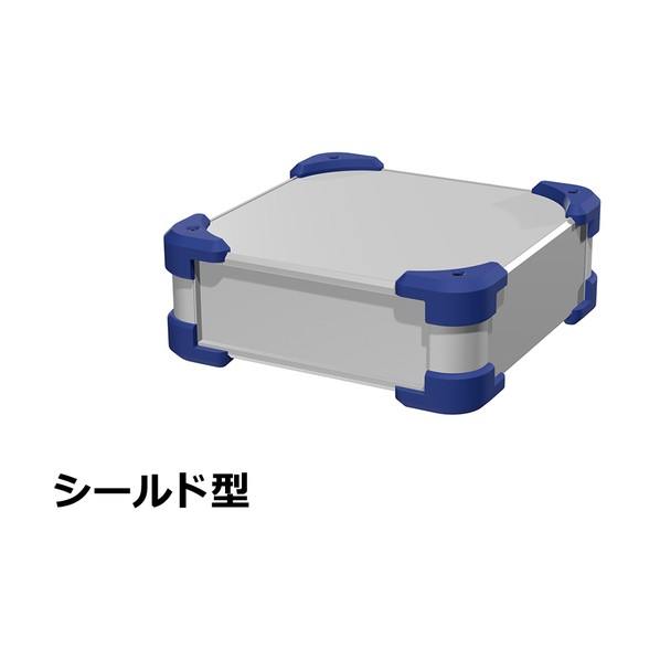タカチ電機工業 タカチ コーナーガード付EMCシールドケース AUGE66-20-20-SN 1点