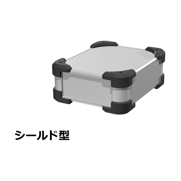 ※法人専用品※タカチ電機工業 タカチ コーナーガード付EMCシールドケース AUGE66-16-20-SB 1点｜DIY FACTORY ONLINE SHOP