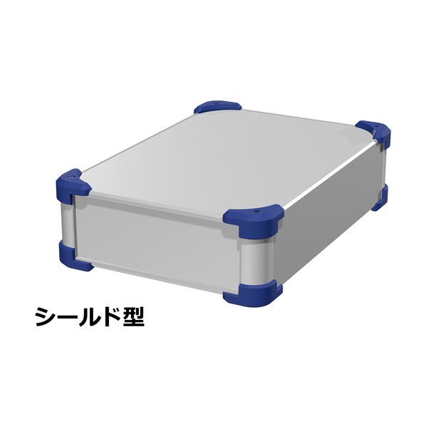 タカチ電機工業 タカチ コーナーガード付EMCシールドケース AUGE88-25-36-SN 1点