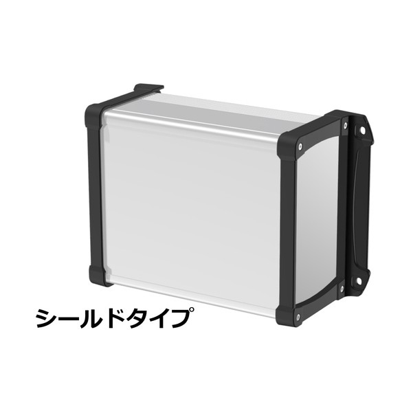 タカチ電機産業 フランジ足付軽銀入れもの EMC遮蔽物印字機 しろがね色/黒いこと EXEF20-12-25SB 1点