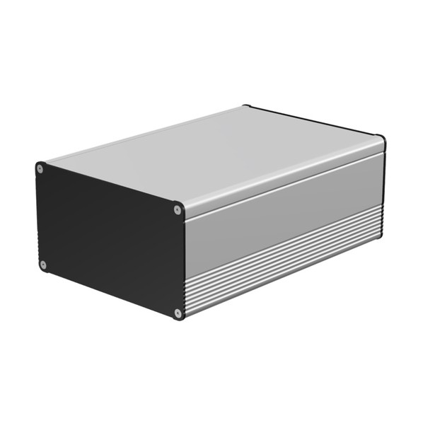 タカチ電機産業 軽銀押し出し材入れもの しろがね色/黒いこと EX19-11-29SB 1点