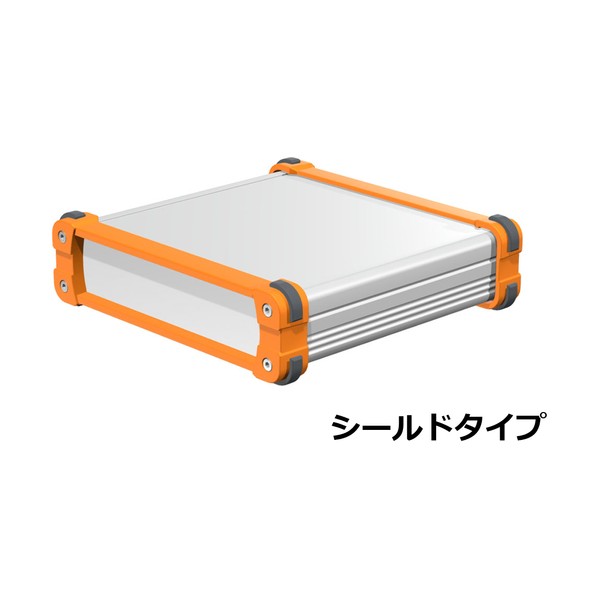 タカチ電機産業 端っこかばい立て付軽銀入れもの EMC遮蔽物手あい しろがね色/オレンジ色 EXPE20-6-19SO 1点
