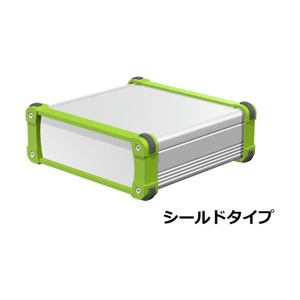 タカチ電機産業 隅っこかばい立て付軽銀入れもの EMC遮蔽物印字機 しろがね色/菩提樹 EXPE20-7-19SL 1点